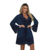 645-U-Azul-Marinho_1 Robe Feminino Rendado com Amarração My Fábrica
