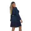 645-U-Azul-Marinho_2 Robe Feminino Rendado com Amarração My Fábrica