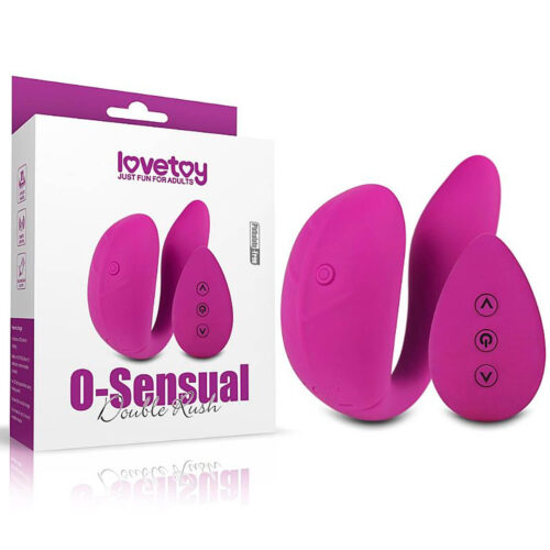 6553_1 Lovetoy Double Rush Massageador de Casal em Silicone Miss Collection