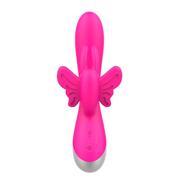 6567-Pink_1 Green Baby Massageador de Ponto G e Clitóris com Formato de Borboleta Miss Collection