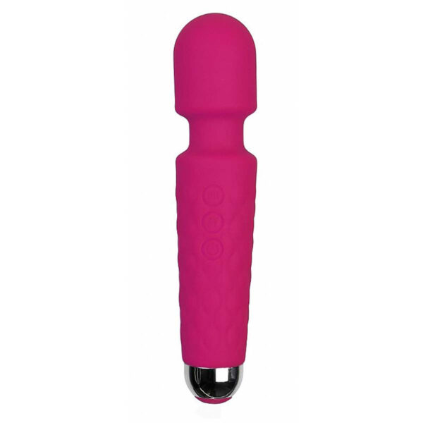6757-Pink_1-1 Massageador Varinha em Silicone com 20 Modos de Vibração Sexy Import