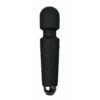 6757-Preto_1-1 Massageador Varinha em Silicone com 20 Modos de Vibração Sexy Import