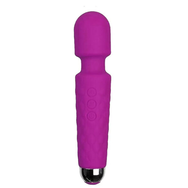 6757-Roxo_1-1 Massageador Varinha em Silicone com 20 Modos de Vibração Sexy Import