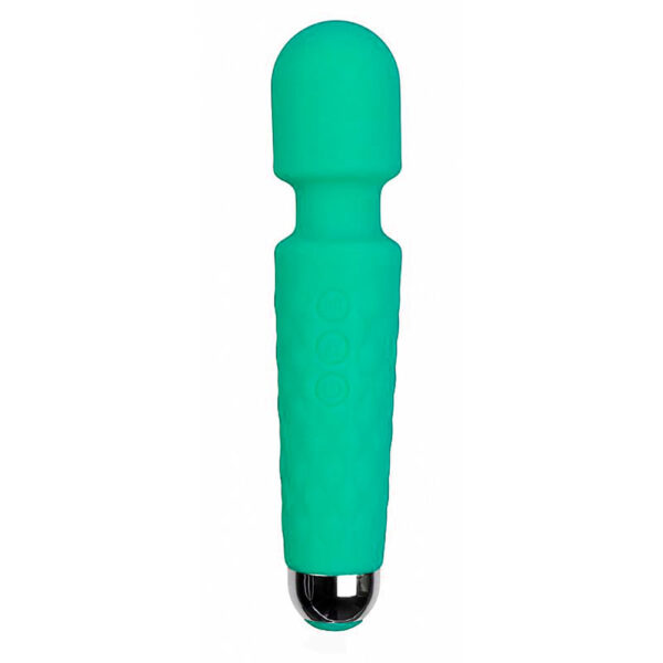 6757-Verde-Agua_1-1 Massageador Varinha em Silicone com 20 Modos de Vibração Sexy Import