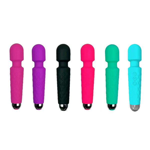 6757_2-5 Massageador Varinha em Silicone com 20 Modos de Vibração Sexy Import