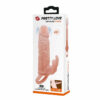6822-Bege_5 Pretty Love Brave Man Capa Peniana com Estimulador Clitoriano 12,0 cm Sexy Import
