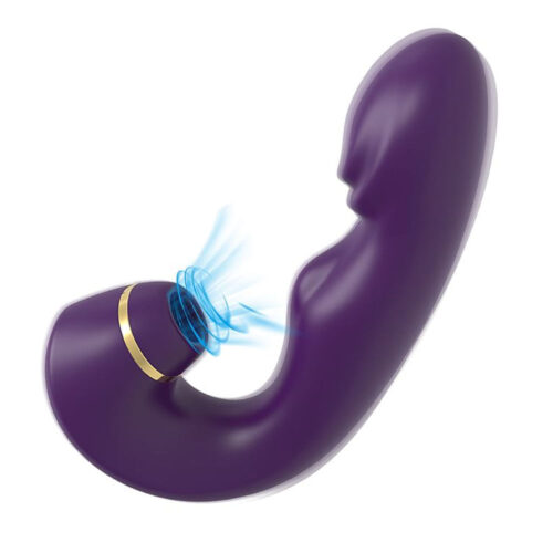 6942-Roxo_1 S-Hande Massageador de Ponto G e Clitóris com Pulsação e 10 Modos de Vibração Sexy Import