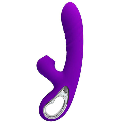 6948-Roxo_1 Jersey Pretty Love Vibrador com Estimulador com 12 Modos de Vibração Sexy Import