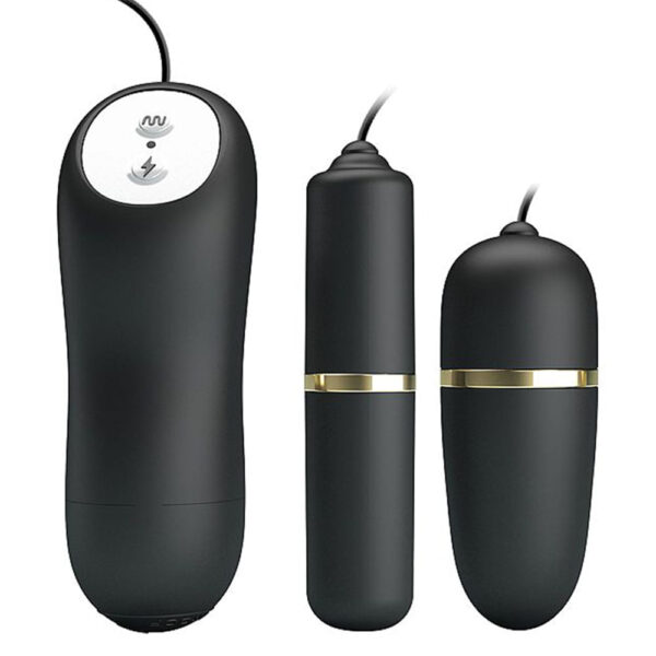 7097-Preto_1 Pretty Love Bouble Cápsulas Vibratória Dupla com Função de Choque Sexy Import