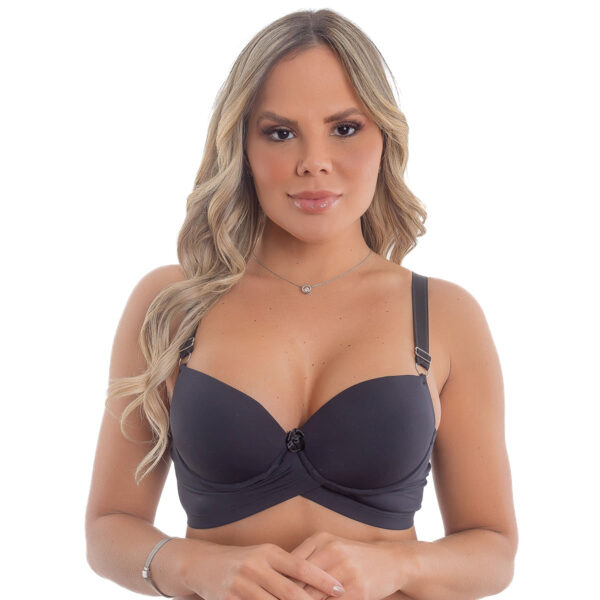 709PT-M-Preto_1 Sutiã Maitê Reforçado com Bojo Bolha Patitex