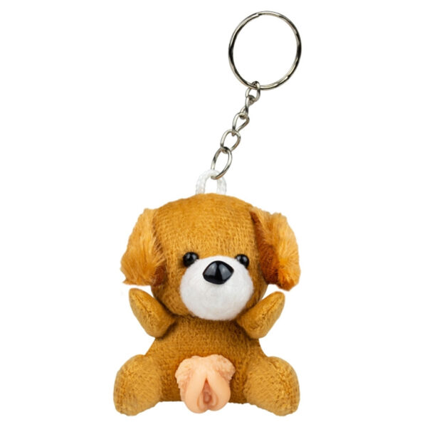 70F-Cachorro_1 Chaveiro de Bichinho em PelĂșcia com Genital Vagina Pau Brasil
