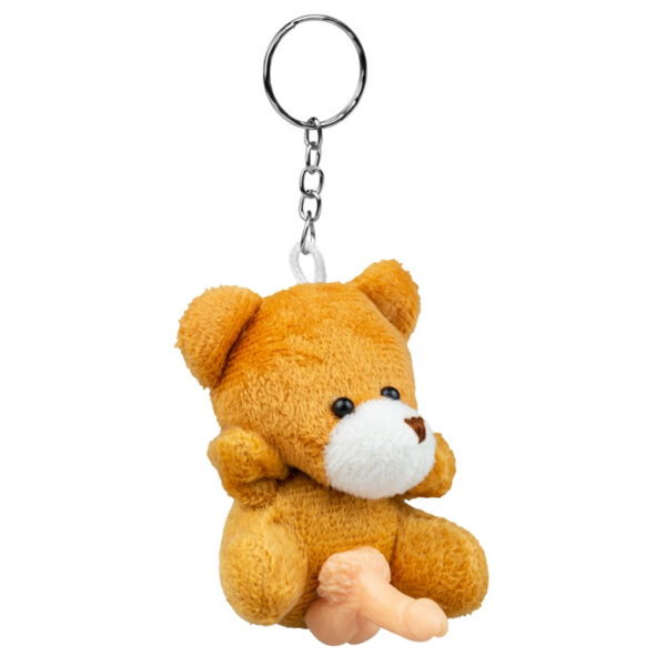 70M-Urso_1 Chaveiro de Bichinho em Pelúcia com Genital Pênis Pau Brasil