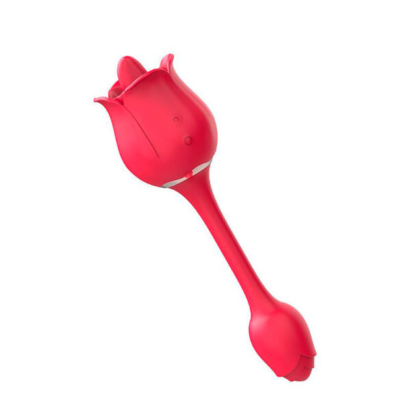 7118-Vermelho_1 Rose Pro 5 Estimulador de Clitoris e Ponto G com 9 Modos de Vibração e Língua Sexy Import