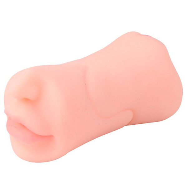 7267-Bege_2 S-Hande Masturbador Masculino em Cyberskin com Formato de Vagina e Boca Sexy Import