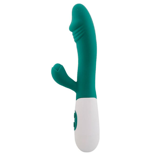 7273-Verde_1 Vibrador Ponto G com Estimulador de Clitóris com 10 Modos de Vibração Sexy