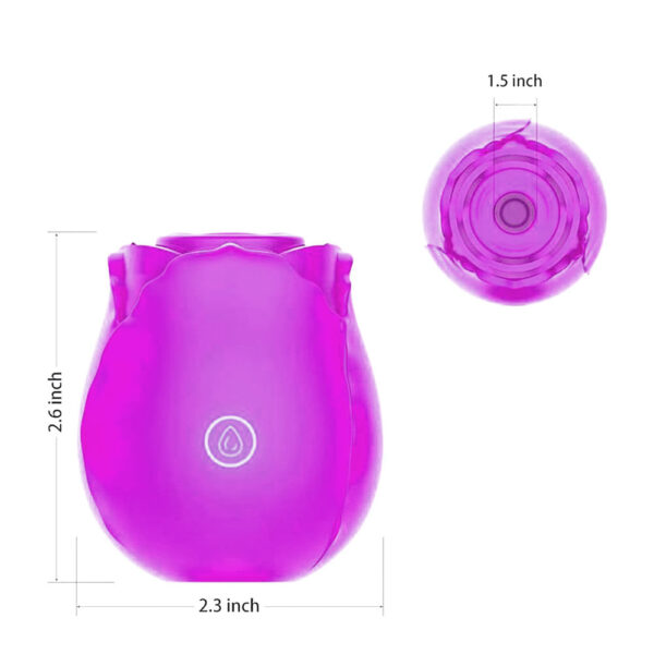 Estimulador de Clitóris em Formato de Rosa com 10 Modos de Pulsação Sexy Import