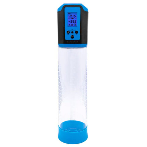7290-Azul_1 Bomba Peniana Automática Recarregável com Painel em LCD e 8 Modos de Intensidades Sexy Import