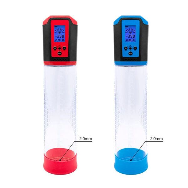 7290-Azul_4 Bomba Peniana Automática Recarregável com Painel em LCD e 8 Modos de Intensidades Sexy Import