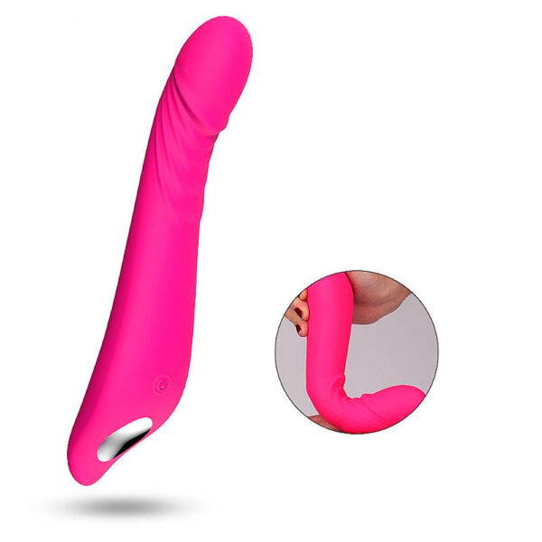 7318-Rosa-Neon_2-1 S-Hande Ares Vibrador Ponto G com 9 Modos de Vibração Sexy Import