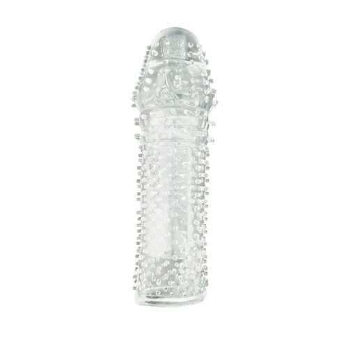 Capa Peniana com Textura em Gel Transparente 14,5 x 3,5 cm Sexy Import