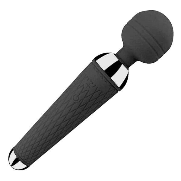 7475-Preto_1 Massageador Varinha Mágica com 10 Modos de Vibração Sexy Import