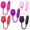 7633-Pink_2-2 Sophie Vibrador Formato de Rosa com 10 Modos de Vibração, Vai e Vem e Pulsação Sexy Import