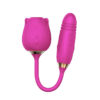 7633-Rosa-Neon_1-1 Sophie Vibrador Formato de Rosa com 10 Modos de Vibração, Vai e Vem e Pulsação Sexy Import