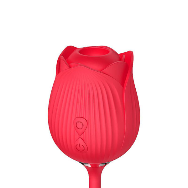 7633-Vermelho_3-1 Sophie Vibrador Formato de Rosa com 10 Modos de Vibração, Vai e Vem e Pulsação Sexy Import