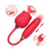 7633-Vermelho_5-1 Sophie Vibrador Formato de Rosa com 10 Modos de Vibração, Vai e Vem e Pulsação Sexy Import