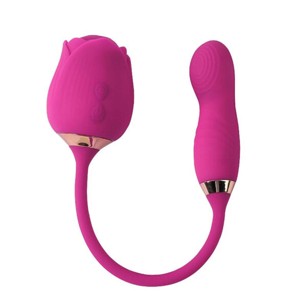 7866-Roxo_1 Flowery Pro Vibrador de Ponto G e Clitóris Com Pulsação Sexy Import