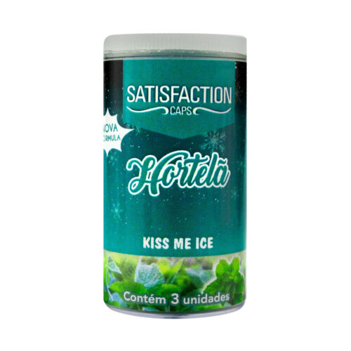 789637-Hortela_1 Kiss Me Ice Cápsula com Óleo Beijável para Massagem Corporal com 3 unidades Satisfaction Caps