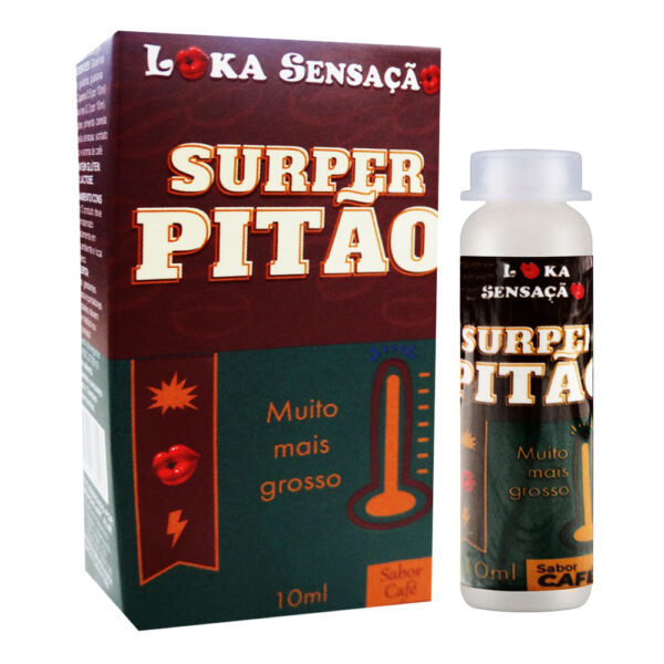 7898954138923_3 Pitão Muito Mais Grosso Gel Estimulante Sabor Café 10ml Loka Sensação
