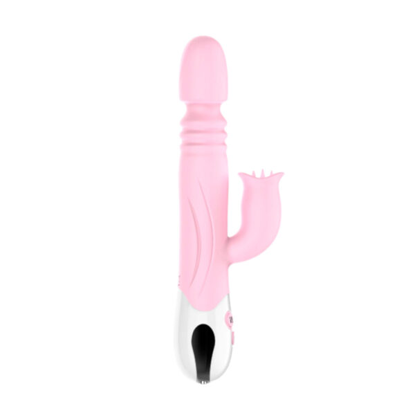 8119N2-Rosa_1 Vibrador Ponto G Vai e Vem com Estimulador de Clitóris Xuanai Libb