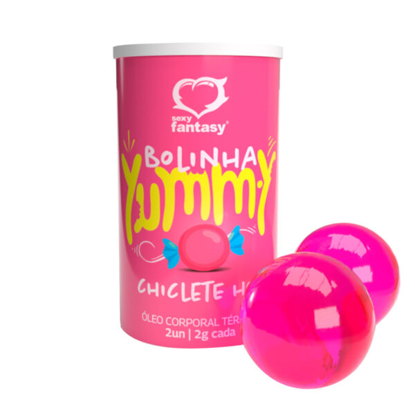 8120-Chiclete_1 Yummy Bolinha Beijável Térmica com 2 Unidades de 2g Sexy Fantasy