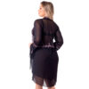 819-M-Preto_2 Robe Bicolor Luiza com Laço de Cetim Renda e Babado Patitex