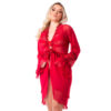 819-M-Vermelho_1 Robe Bicolor Luiza com Laço de Cetim Renda e Babado Patitex