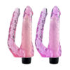 8219-Rosa_2 Pênis Realístico Duplo Com Vibro 22x5 cm Sexy Import