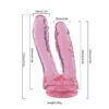 Dildo Duplo Realístico Transparente Flexível 17,3x3,5cm Sexy Import