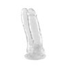 Dildo Duplo Realístico Transparente Flexível 17,3x3,5cm Sexy Import