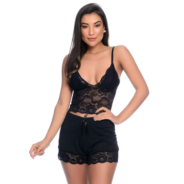 824-M-Preto_1 Short Doll Gaby com Detalhe em Renda Patitex