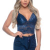 827-P-Azul-Marinho_1 Short Doll Pamela com Detalhe em Renda Patitex