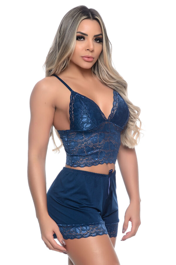 827-P-Azul-Marinho_2 Short Doll Pamela com Detalhe em Renda Patitex