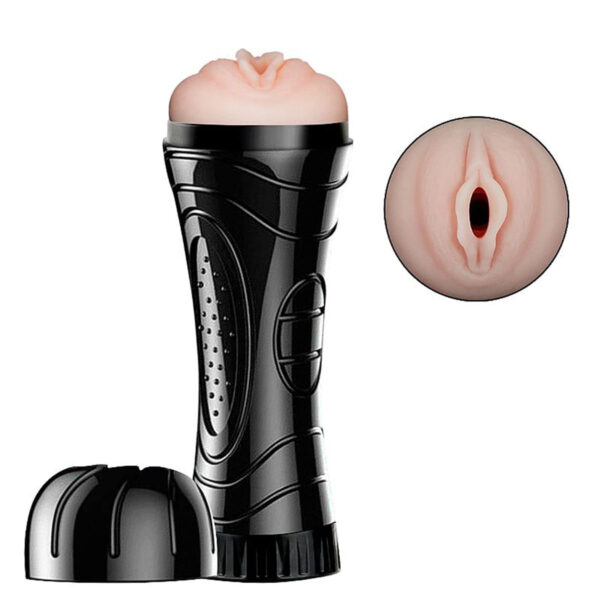 8275-Preto_5 Masturbador Lanterna Mini em Formato de Vagina 2 Sexy Import