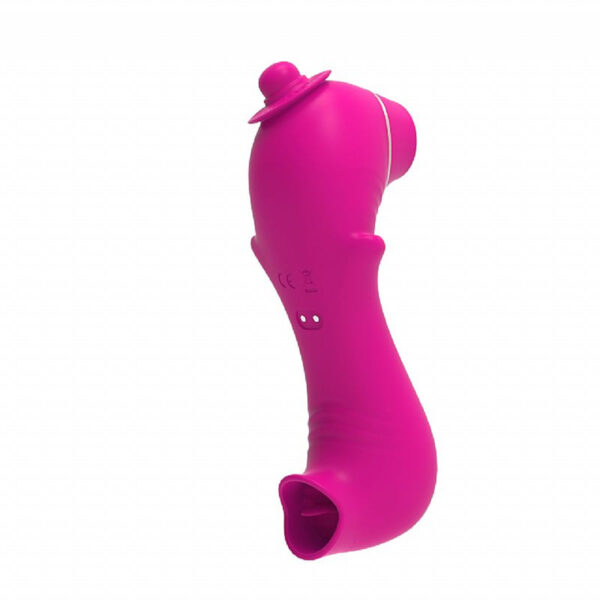 8366-Pink_3 Vibrador Alice com 10 Modos de Estimulação de Língua e Pulsação SI Sexy import