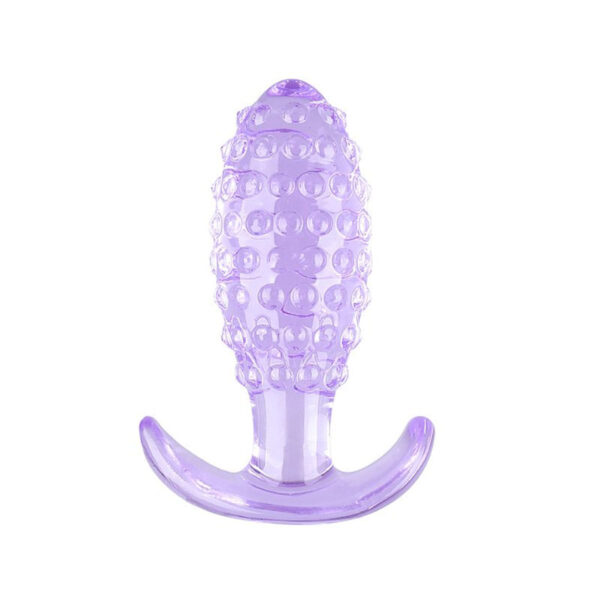 8452-Roxo_1 Plug Anal Cônico com Textura de Bolinhas 10,5X3,5CM Sexy Import