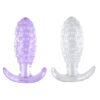 8452-Roxo_2 Plug Anal Cônico com Textura de Bolinhas 10,5X3,5CM Sexy Import