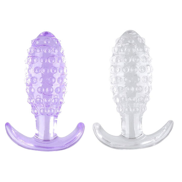8452-Roxo_2 Plug Anal Cônico com Textura de Bolinhas 10,5X3,5CM Sexy Import