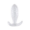 8452-Transparente_1 Plug Anal Cônico com Textura de Bolinhas 10,5X3,5CM Sexy Import
