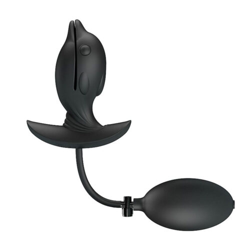 8521-Preto_1 Plug Anal Inflável com Vibrador Hanson Sexy Import