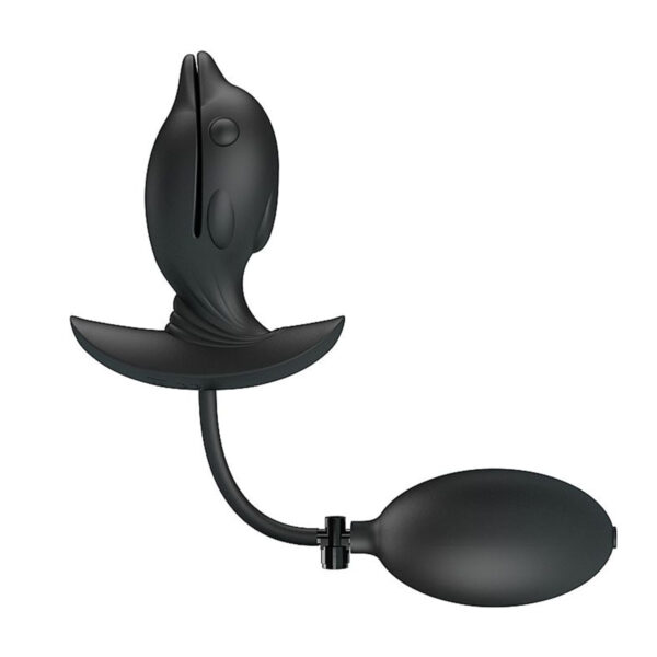 8521-Preto_1 Plug Anal Inflável com Vibrador Hanson Sexy Import